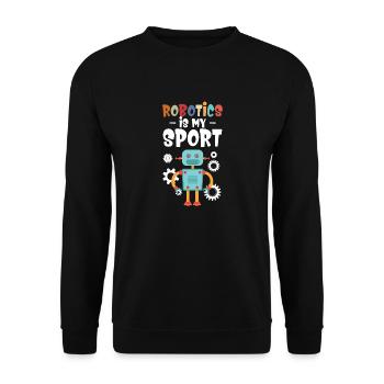 Droid Builder Cute Robotics est ma construction sportive cool - Sweat-shirt Unisexe - noir - Devant - Alina (178cm) & Michal (187cm)