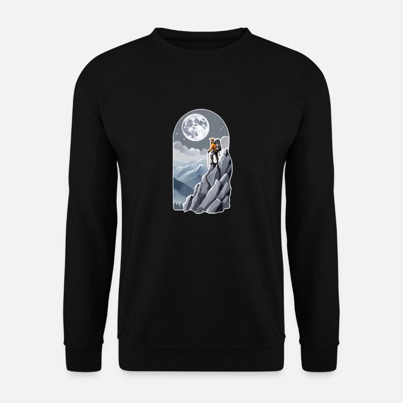 escalade - lune - espace - Sweat-shirt Unisexe - noir