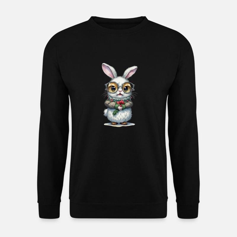 Christmas Rabbit - Unisex Sweatshirt - black