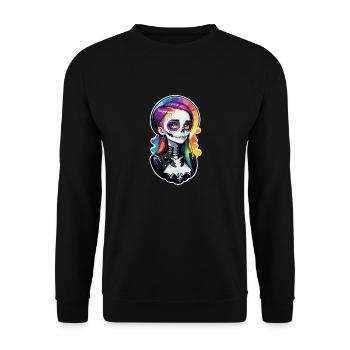 Halloween - Rock & Rainbow - Unisex Sweatshirt - black - Front - Alina (178cm) & Michal (187cm)
