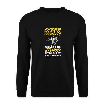 Cybersecurity Hackers IT Security - Unisex Sweatshirt - black - Front - Alina (178cm) & Michal (187cm)