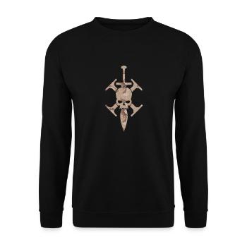 Army War Military Uniform Force Soldier Camouflage - Unisex Sweatshirt - black - Front - Alina (178cm) & Michal (187cm)