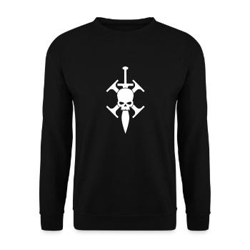 Army War Military Uniform Force Soldier Camouflage - Unisex Sweatshirt - black - Front - Alina (178cm) & Michal (187cm)