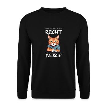 Ein lustiges Geschenk für Männer und Frauen - Unisex Pullover - Schwarz - Vorne - Alina (178cm) & Michal (187cm)