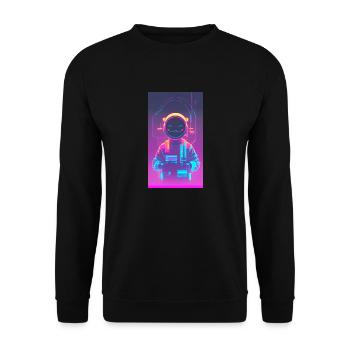 Cyber chill - Unisex Pullover - Schwarz - Vorne - Alina (178cm) & Michal (187cm)