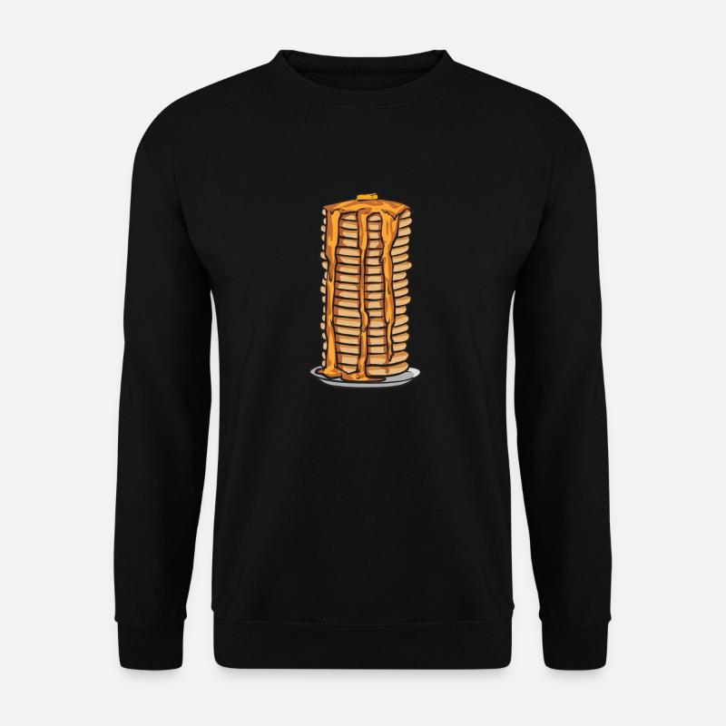 Pancake Frühstück Pfannkuchen - Unisex Pullover - Schwarz