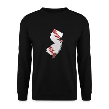 New Jersey (United States) | real baseball | Map - Unisex Sweatshirt - black - Front - Alina (178cm) & Michal (187cm)