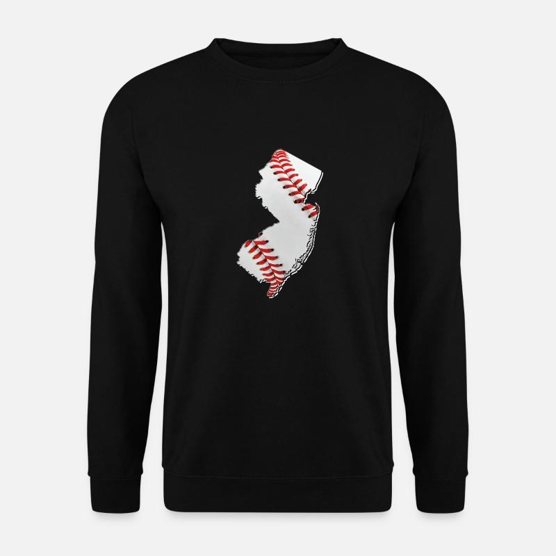 New Jersey (USA) | echter Baseball | Landkarte - Unisex Pullover - Schwarz