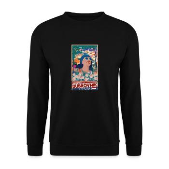 Kroatien Kroatien Hrvatska Reisen Sommer Dubrovnik - Unisex Pullover - Schwarz - Vorne - Alina (178cm) & Michal (187cm)