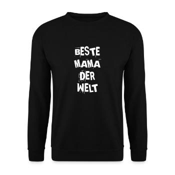BESTE MAMA DER WELT best German mom - Unisex Pullover - Schwarz - Vorne - Alina (178cm) & Michal (187cm)