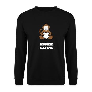 More Love - Unisex Pullover - Schwarz - Vorne - Alina (178cm) & Michal (187cm)