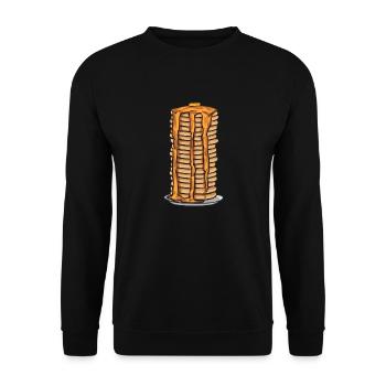 Crêpes Petit-déjeuner Crêpes - Sweat-shirt Unisexe - noir - Devant - Alina (178cm) & Michal (187cm)
