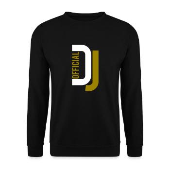 Officiel DJ Music Party Célébration Texte Logo Lettrage - Sweat-shirt Unisexe - noir - Devant - Alina (178cm) & Michal (187cm)