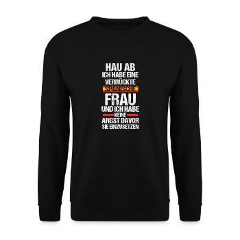Spanier Spanien - Unisex Pullover - Schwarz - Vorne - Alina (178cm) & Michal (187cm)