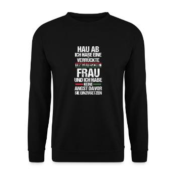 Magyaren Ungarn - Unisex Pullover - Schwarz - Vorne - Alina (178cm) & Michal (187cm)