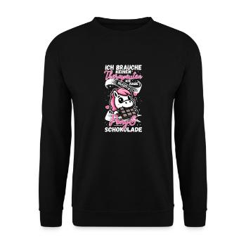 Funny Horse Saying Therapist Pony - Unisex Sweatshirt - black - Front - Alina (178cm) & Michal (187cm)