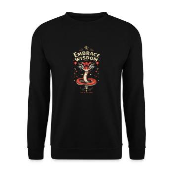 Embrace Wisdom 2025 Lunar New Year Celebration - Unisex Sweatshirt - black - Front - Alina (178cm) & Michal (187cm)