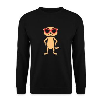 suricate - Sweat-shirt Unisexe - noir - Devant - Alina (178cm) & Michal (187cm)