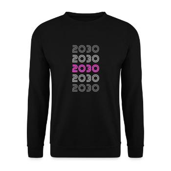 Retro 2030 - Unisex Sweatshirt - black - Front - Alina (178cm) & Michal (187cm)