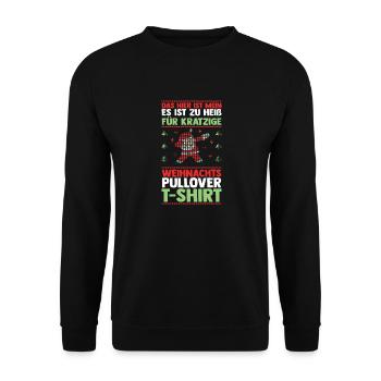 Santa Claus Christmas Ugly Christmas - Unisex Sweatshirt - black - Front - Alina (178cm) & Michal (187cm)