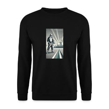 Hiphoper 127 0 0 1 is my hood - Unisex Sweatshirt - black - Front - Alina (178cm) & Michal (187cm)