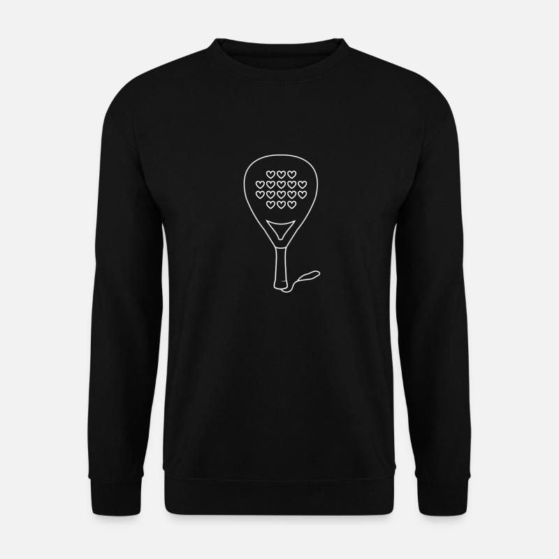 Padel heart white - Unisex Sweatshirt - black