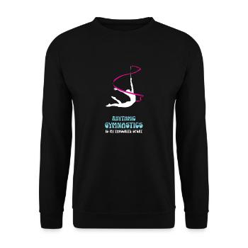 Rhythmic Gymnastics Is My Favourite Sport Turnerin - Unisex Pullover - Schwarz - Vorne - Alina (178cm) & Michal (187cm)