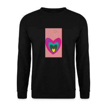 T-shirt - Unisex Pullover - Schwarz - Vorne - Alina (178cm) & Michal (187cm)