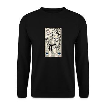 Karaté Finlandais MAÎTRE - Sweat-shirt Unisexe - noir - Devant - Alina (178cm) & Michal (187cm)