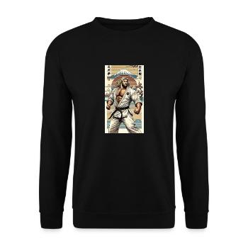Karaté MAÎTRE - Sweat-shirt Unisexe - noir - Devant - Alina (178cm) & Michal (187cm)