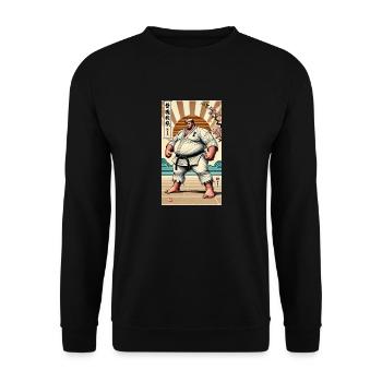 Karate MEISTER - Unisex Pullover - Schwarz - Vorne - Alina (178cm) & Michal (187cm)