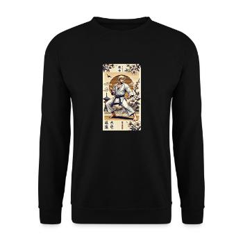 Karaté MAÎTRE - Sweat-shirt Unisexe - noir - Devant - Alina (178cm) & Michal (187cm)
