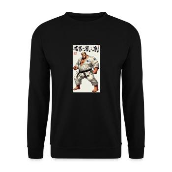 Karaté Finlandais MAÎTRE - Sweat-shirt Unisexe - noir - Devant - Alina (178cm) & Michal (187cm)