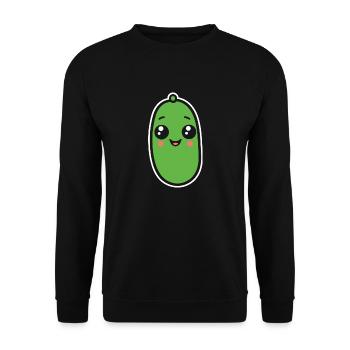 concombre - Sweat-shirt Unisexe - noir - Devant - Alina (178cm) & Michal (187cm)