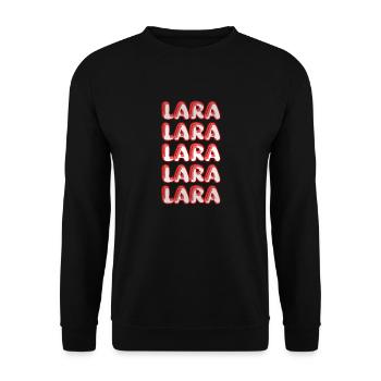 Lara als Reise - Unisex Pullover - Schwarz - Vorne - Alina (178cm) & Michal (187cm)