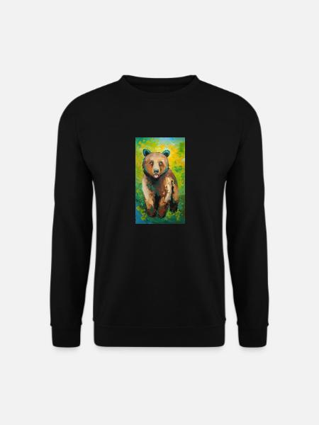 Bear Painting Bär Gemälde - Unisex Sweatshirt - black