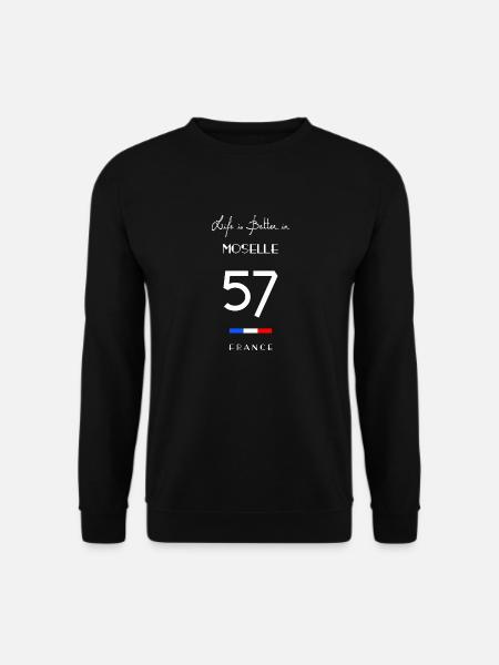 Das Leben ist besser in MOSELLE Number 57 Lorraine - Unisex Pullover - Schwarz