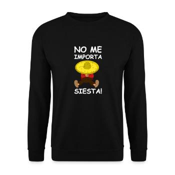 No Me Importa Siesta - Unisex Sweatshirt - black - Front - Alina (178cm) & Michal (187cm)