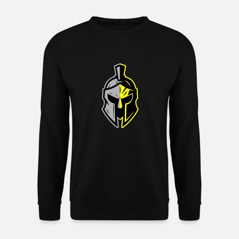 Spartaner Helm Symbol - Unisex Pullover - Schwarz