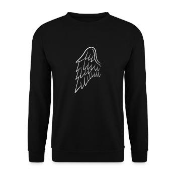 Angel wings wing angel white - Unisex Sweatshirt - black - Front - Alina (178cm) & Michal (187cm)