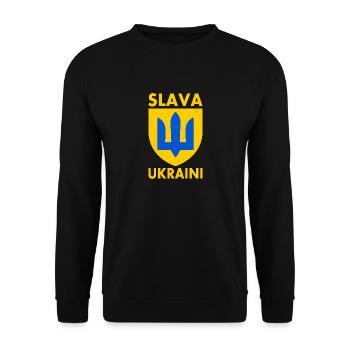 Slava ukraini - Unisex Sweatshirt - black - Front - Alina (178cm) & Michal (187cm)