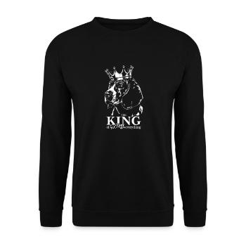BEAGLE King Dog Dog Dog Wilsigns - Unisex Sweatshirt - black - Front - Alina (178cm) & Michal (187cm)