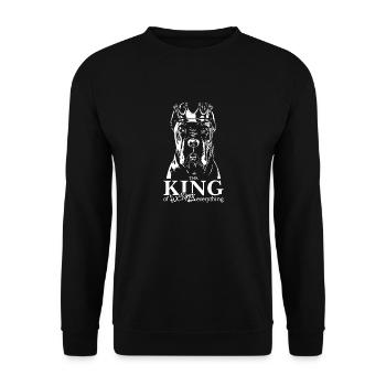 CANE CORSO King Dog Dog Dog Wilsigns - Sweat-shirt Unisexe - noir - Devant - Alina (178cm) & Michal (187cm)