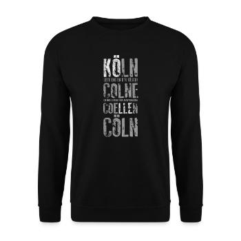 Köln, Kölle, Kölsch, Cologne - Unisex Pullover - Schwarz - Vorne - Alina (178cm) & Michal (187cm)