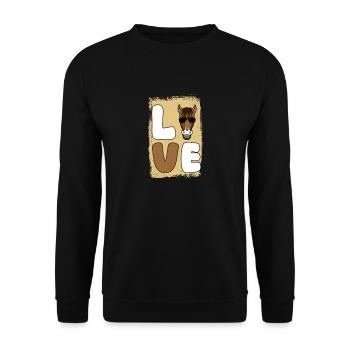 Monter à cheval - Sweat-shirt Unisexe - noir - Devant - Alina (178cm) & Michal (187cm)
