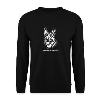 Hund Deutscher Schäferhund - Unisex Pullover - Schwarz - Vorne - Alina (178cm) & Michal (187cm)