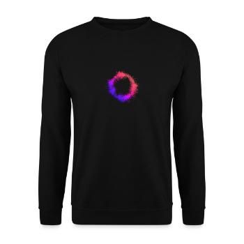 Bunte Licht-Wolle - Unisex Pullover - Schwarz - Vorne - Alina (178cm) & Michal (187cm)