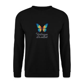 Trust Yourself - Unisex Sweatshirt - black - Front - Alina (178cm) & Michal (187cm)