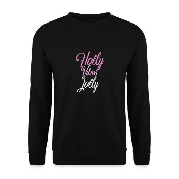 Merry christmas - Unisex Sweatshirt - black - Front - Alina (178cm) & Michal (187cm)