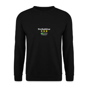 Fachabitur in progress / Schule / HATRIK DESIGN - Unisex Pullover - Schwarz - Vorne - Alina (178cm) & Michal (187cm)